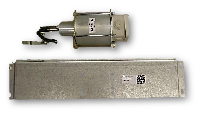 Magnet, ELB-75, 110VDC, med montageplåt för bana