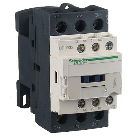 Kontaktor, Schneider, LC1D32P7, 230VAC, 32A, 15kW, 3NO+1NO/1NC