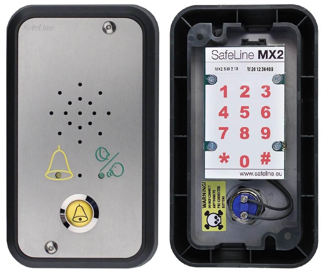 SafeLine MX2, utanpå, med pictogram o alarmknapp