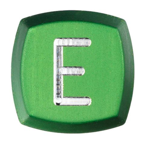 Tryckbricka, KONE-M, grön, förhöjd ''3''