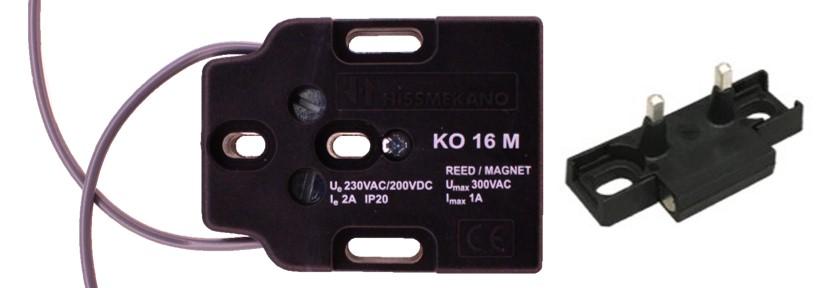 Karmkontakt KO-16-M med överkoppl. KS-16 med magnet